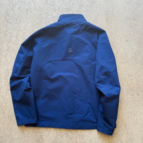 Men's Ibex Navy Blue Zip Up Soft Shell Lightweight Outdoor Hike Jacket Sz Large - Picture 3 of 6